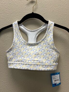 DSG NWT Gray/Yellow  Girls Size M Athletic Compression Bra